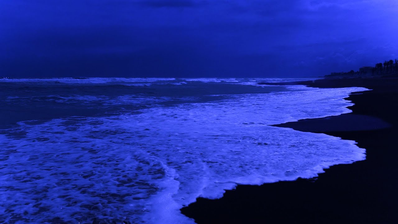 Ocean Waves For Deep Sleeping 10 Hours - Soothing Waves In Quiet Night For Deep Relaxation Sleep