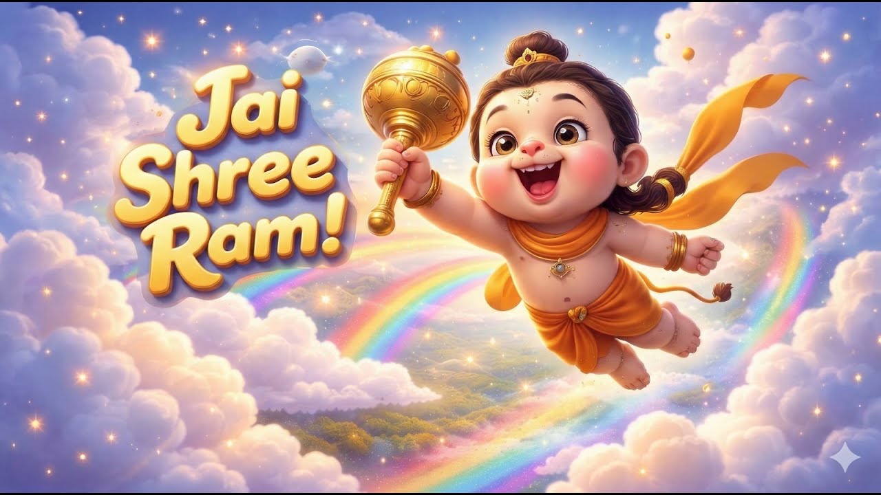 हनुमान चालीसा | Hanuman Chalisa - Kids Version | Jai Hanuman Gyan Gun Sagar For Kids #ai #animation