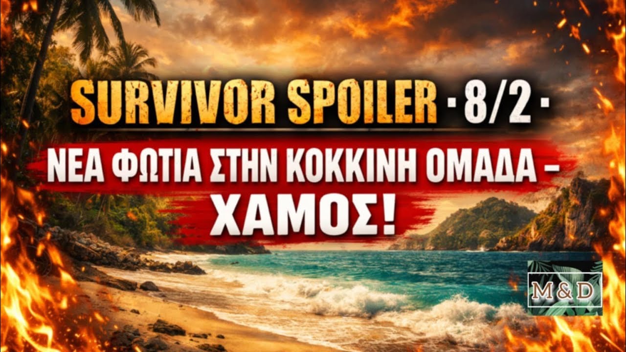 SURVIVOR SPOILER · 8/2 · ΝΕΑ ΦΩΤΙΑ ΣΤΗΝ ΚΟΚΚΙΝΗ ΟΜΑΔΑ – ΧΑΜΟΣ!