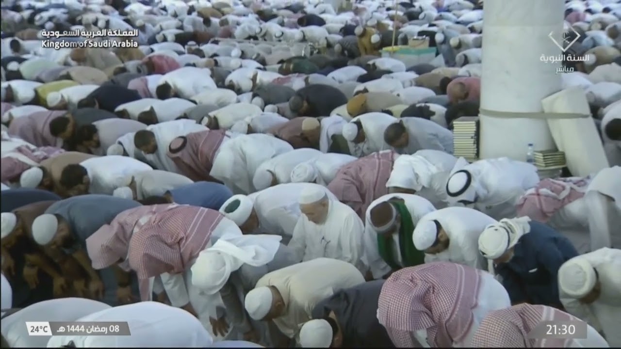 تبليغ مميز من تراويح ليلة ٩ رمضان ١٤٤٤هـ من #المسجد_النبوي للمؤذن عادل كاتب.