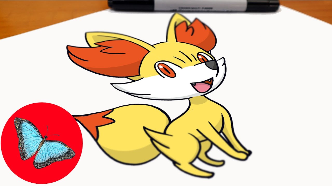 How To Draw Pokemon - Fennekin Easy Step by Step