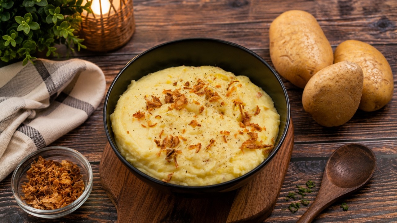 SCHMELZENDER KÄSE IN KARTOFFELPÜREE – 🥔 🧀 😍 SCHNELL & MEGA CREMIG