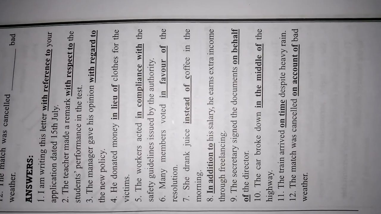 Lt english special preposition in Dr Ranjeet Singh book 
