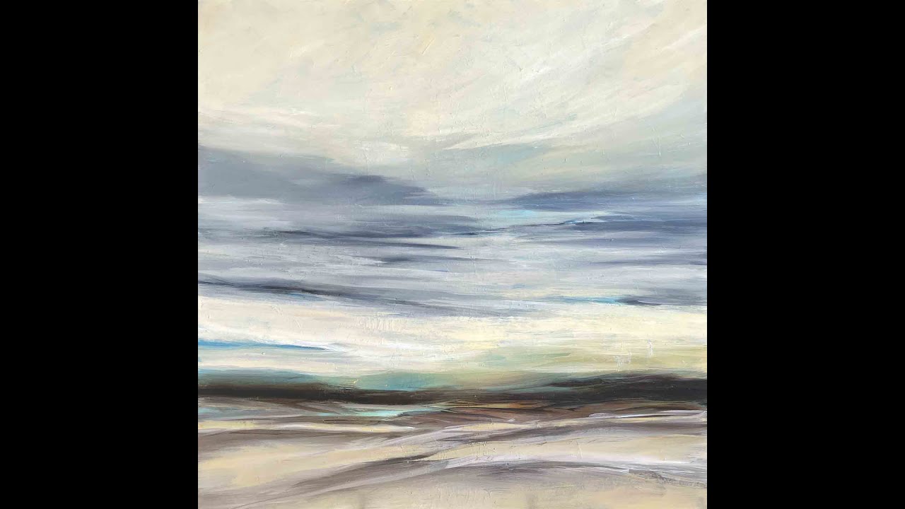 Solitary - Abstract Painting Seascape by Filomena Booth