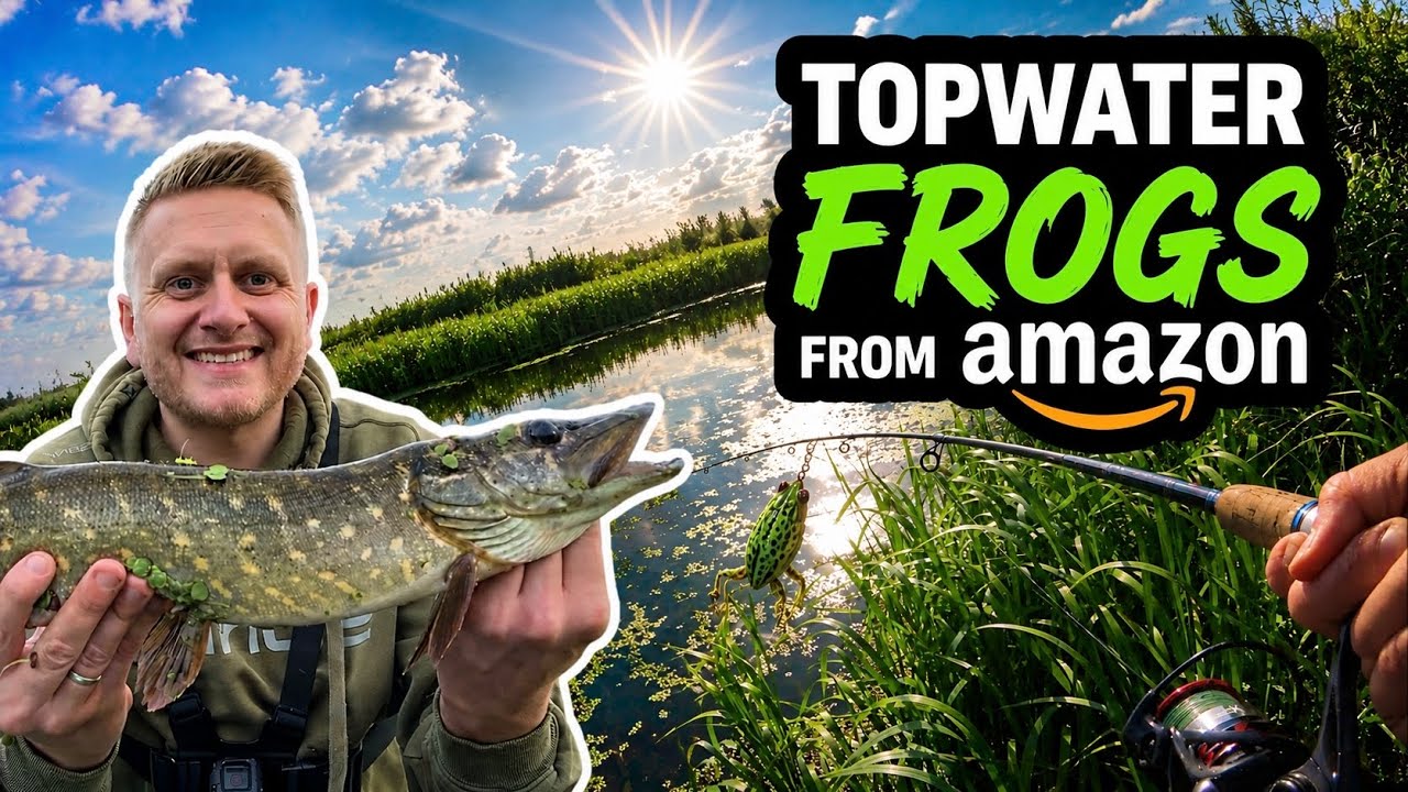Crazy Topwater Blowups on a Frog Lure from Amazon! (Pike Fishing UK)