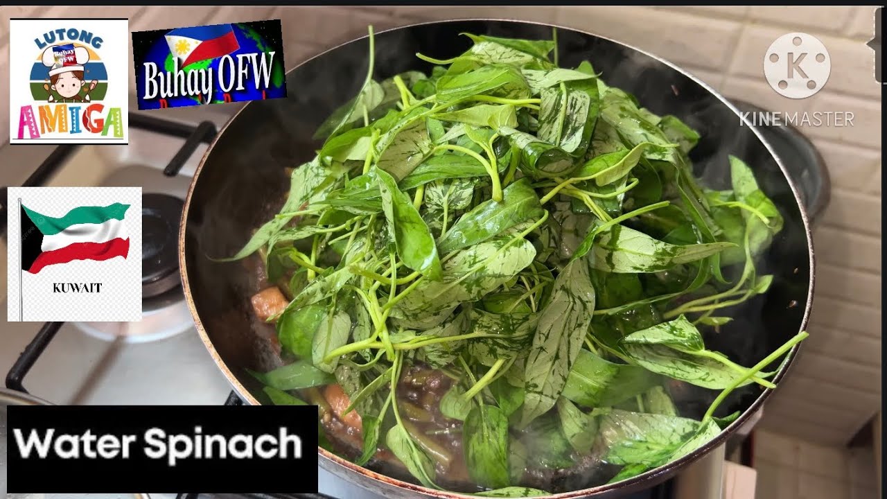 Masarap na  adobong Kangkong at Sitaw Lutong OFW