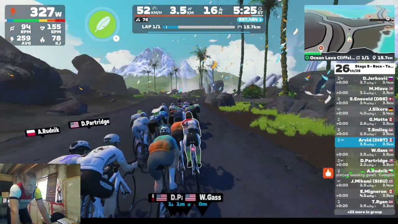 Tour de Zwift Stage 5 Race - 390-510
