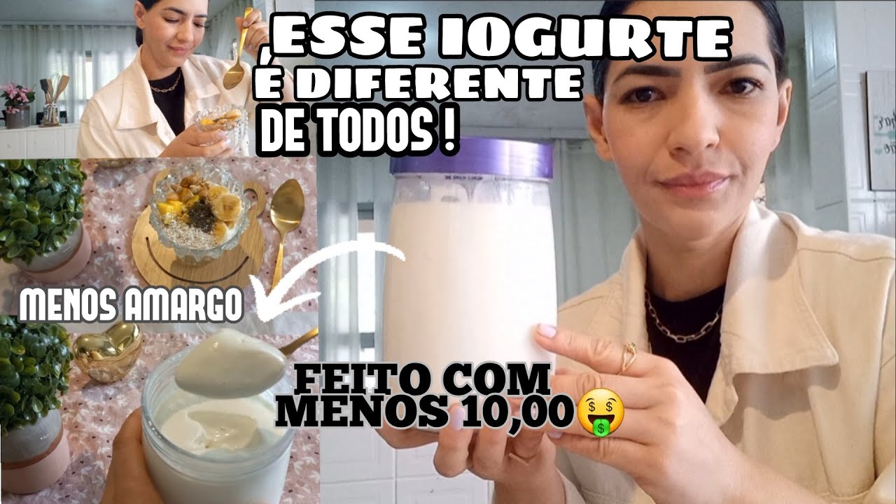 Receita IOGURTE NATURAL CREMOSO, menos AMARGO, tão firme, perfeito