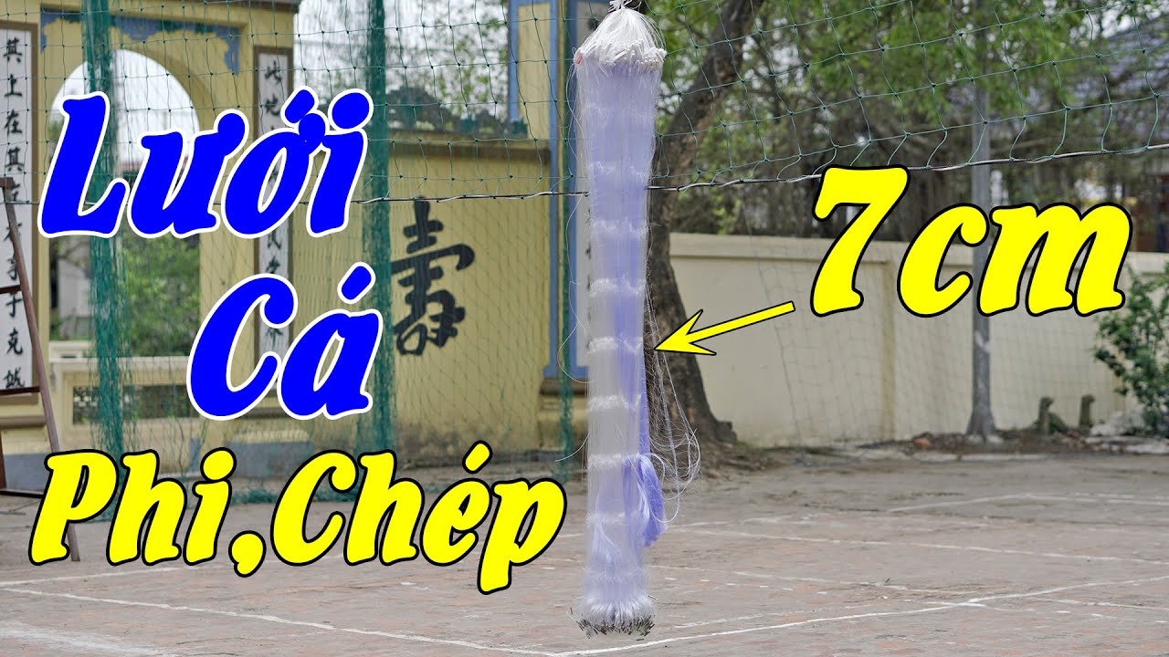 Lưới Đ&aacute;nh C&aacute; 3 M&agrave;n Chuy&ecirc;n Săn Ch&eacute;p, R&ocirc; Phi Từ 4 Ng&oacute;n Tay | Cao 1m5 x 90m x 7cm sợi 0.15 Thuyền Buồm