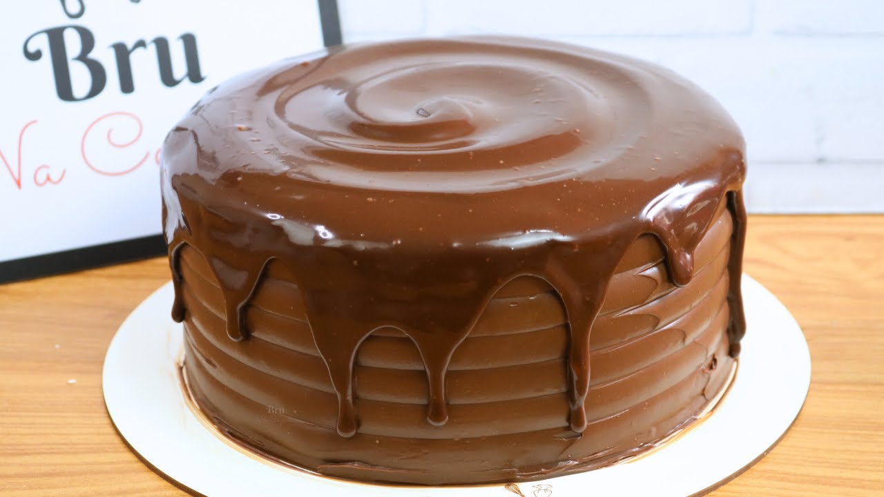 COBERTURA DE GANACHE PARA DECORAR BOLO 20x10 - COBERTURA DE GANACHE PARA USAR ESP&Aacute;TULA DE TEXTURA