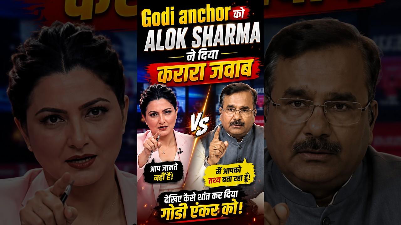 Alok Sharma vs Godi Anchor: असली सच बाहर आया #shorts #debate #viralvideo