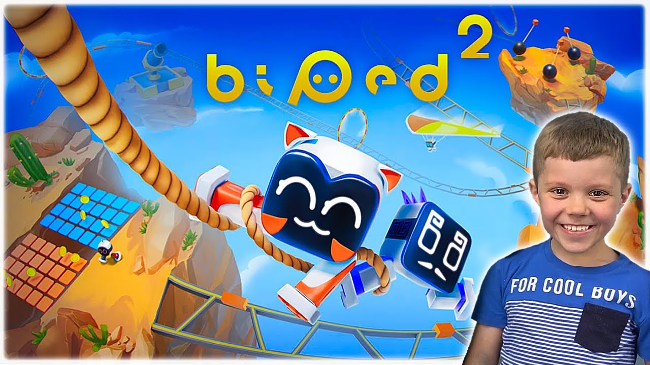 Никита играет в  Biped 2 &mdash; Классные головоломки и эпичные испытания!