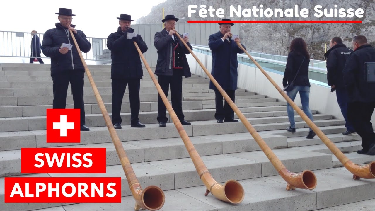 Swtizerland Alphorns During Swiss Yodeling Festival | Fête Nationale Suisse