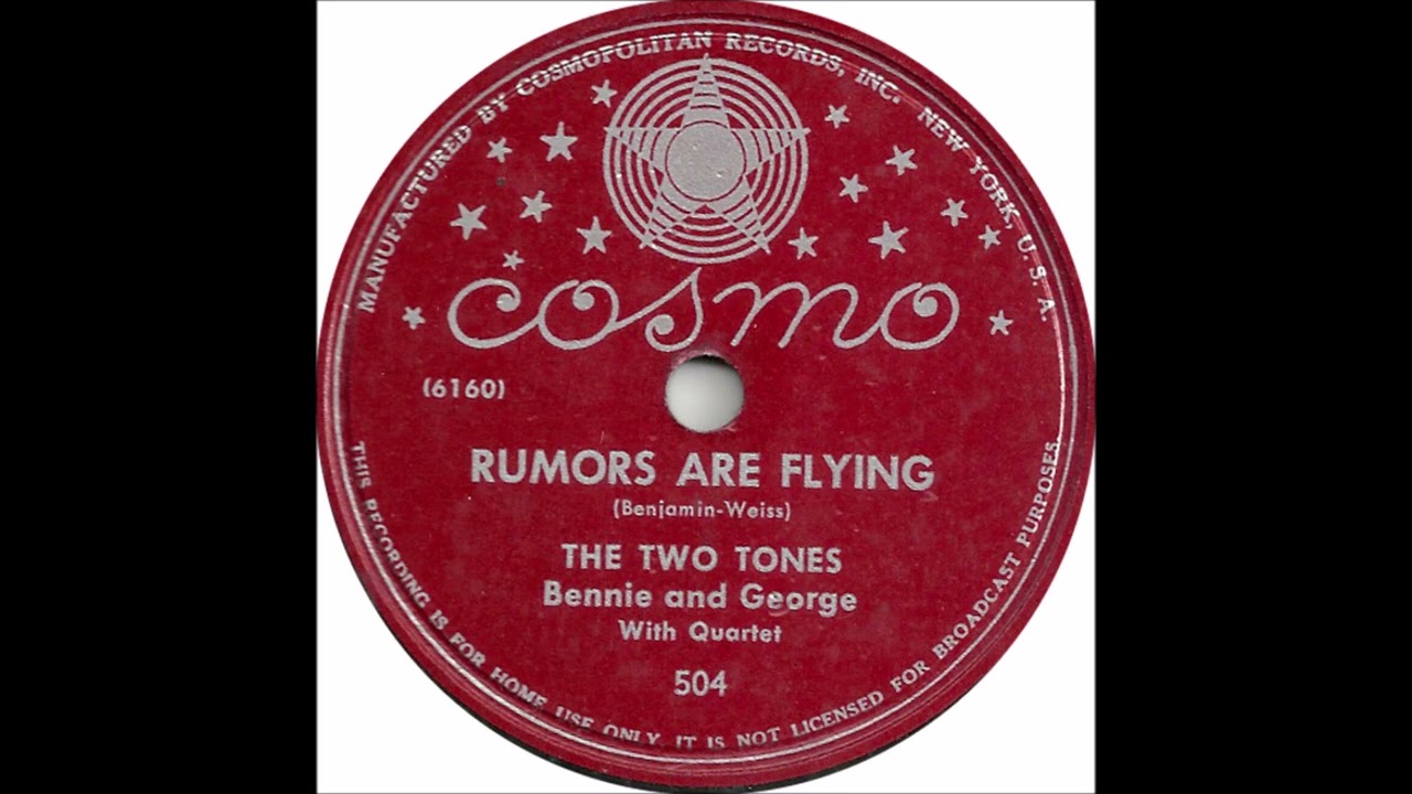 Two Tones - Rumors Are Flying - Cosmo 504 - (1946)