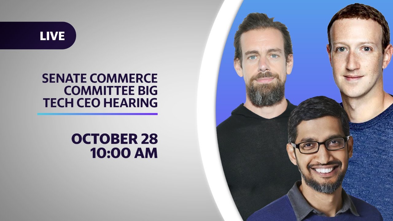 Big Tech CEOs testify before the Senate Commerce Committee