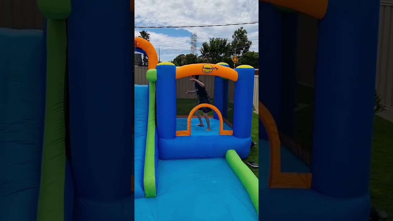 Happy Hop / Jump & Splash Double Slide Water Park #inflatablewaterpark #waterslide #jumpingcastle