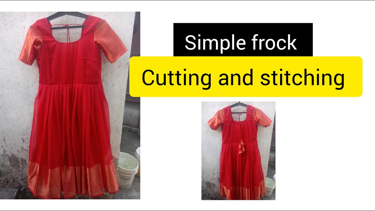 Simple frock dress 👗 cutting and stitching/#dressmodel#easystiching@diyastichingvlogs
