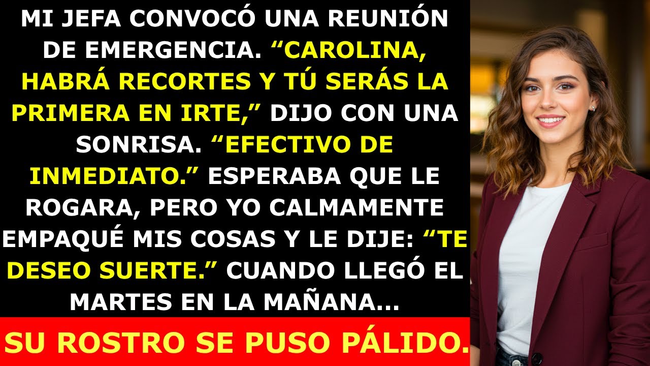 Mi Jefa Sonrió y Dijo Que Yo Sería la “Primera en Irme” en los Recortes— Pero el Martes en la Mañana