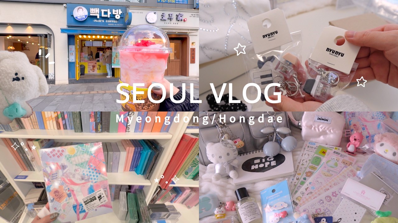大学生の韓国vlog 💭 🇰🇷明洞・弘大のかわいい雑貨屋巡り♡たっぷり購入品紹介✨