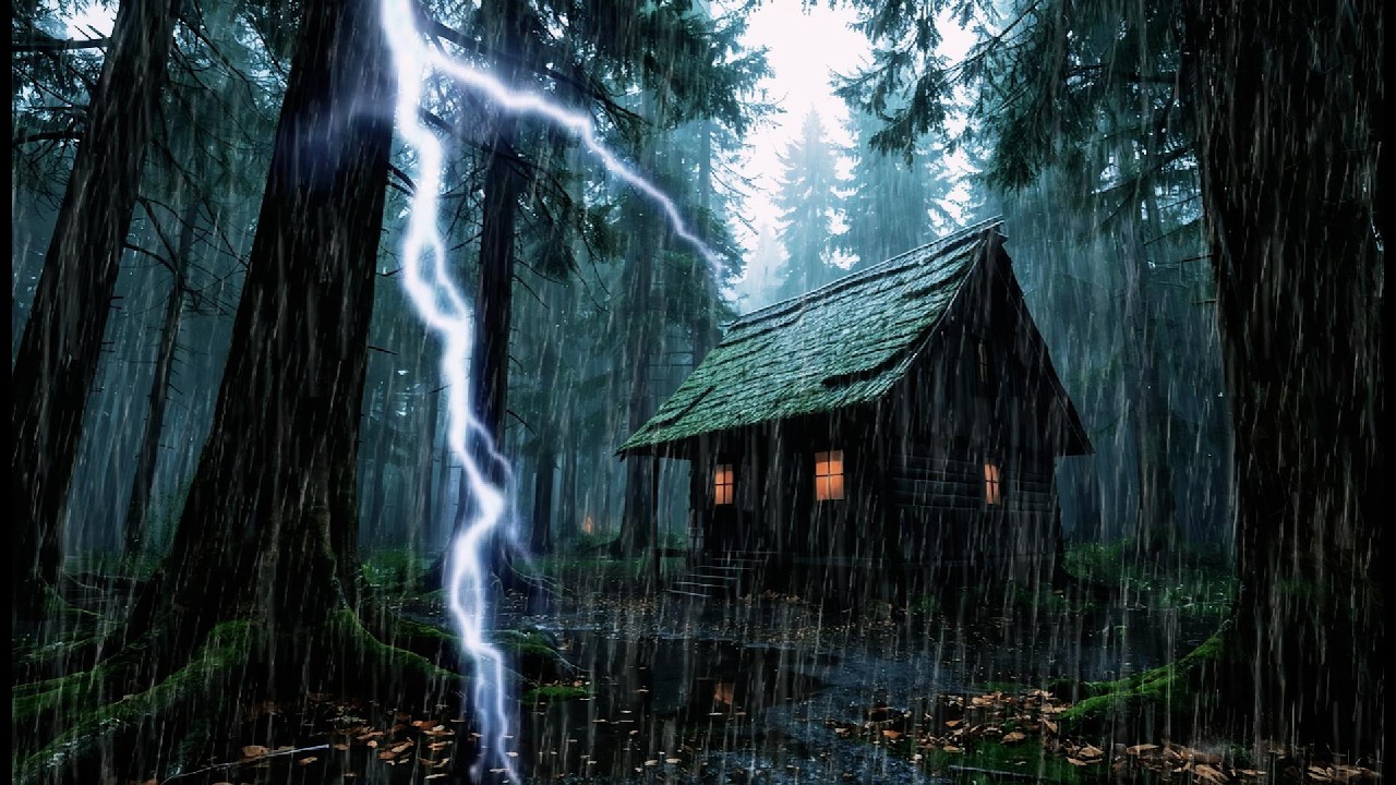 HEAVY RAIN AND THUNDER SOUNDS - DEEP SLEEP | Thunderstorm for Sleeping - Rain Sound Comfort