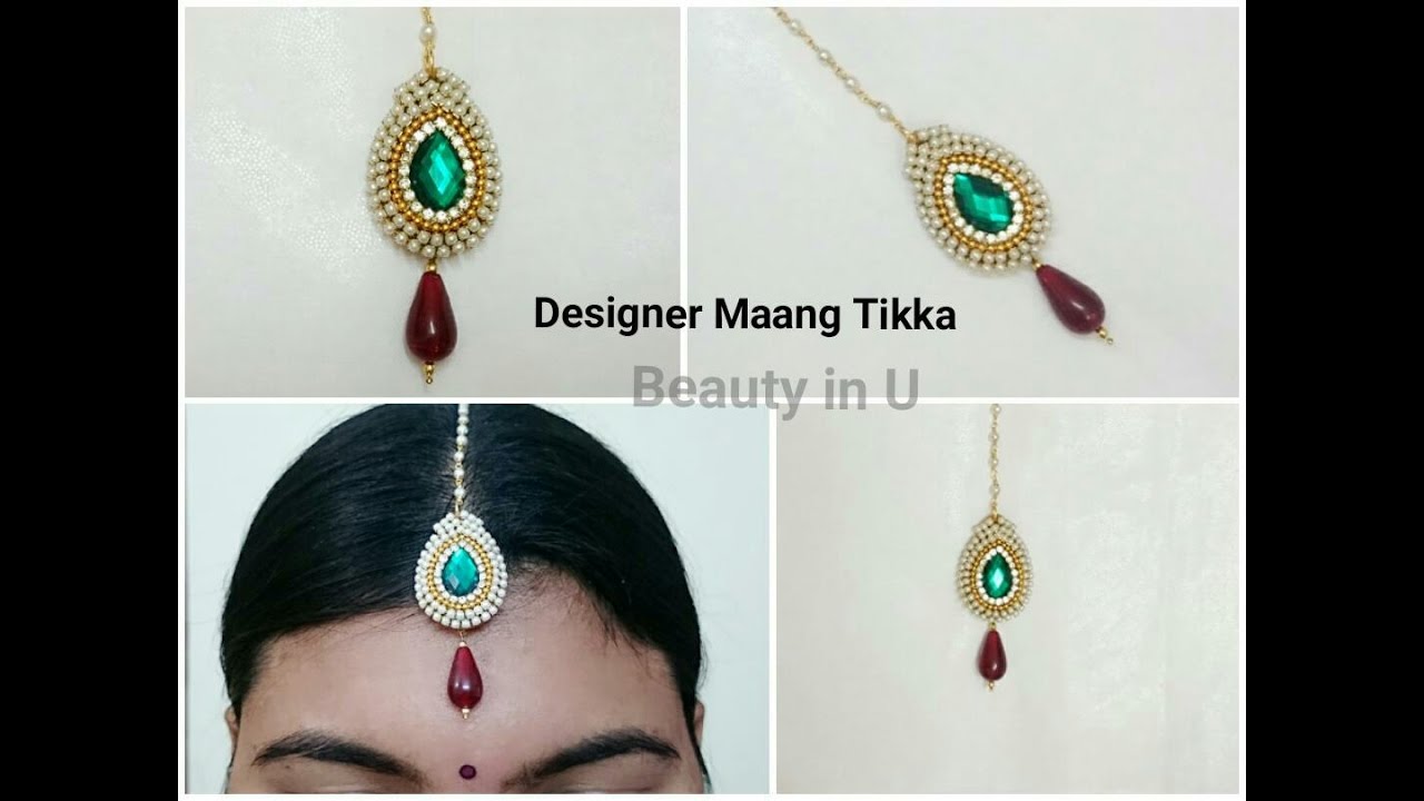 How to make Silk Thread Bridal Maang Tikka (Papidi billa) at Home |Tutorial