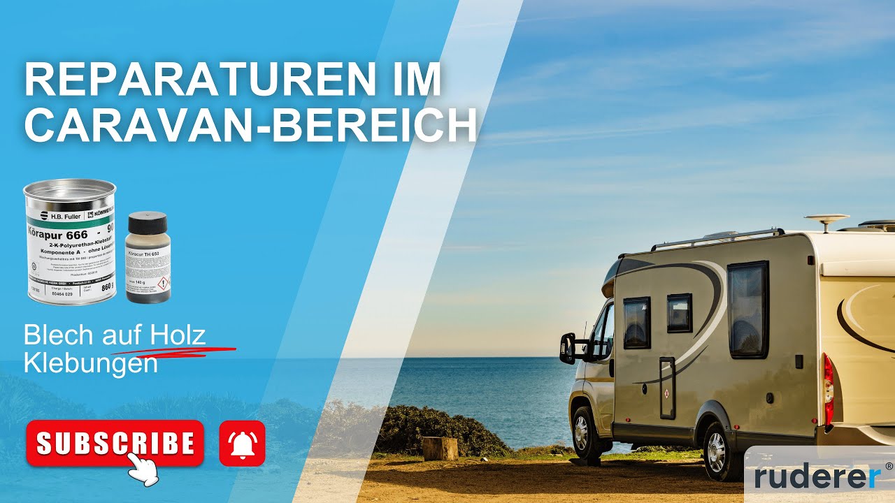 Wohnmobil sicher kleben - Blech auf Holz - F&uuml;r Seitenw&auml;nde, T&uuml;ren, Klappen & Co. - K&ouml;rapur 666/90
