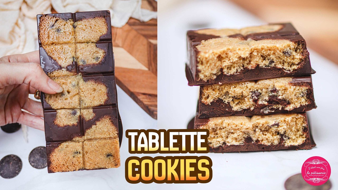 🍫 Tablette de chocolat au cookie 🍪 : le dessert ultra gourmand qui fait craquer tout le monde !