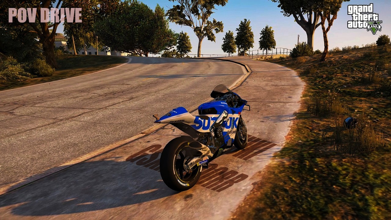 Golden Hour POV Ride – Suzuki GSX-RR MotoGP | GTA V Cinematic