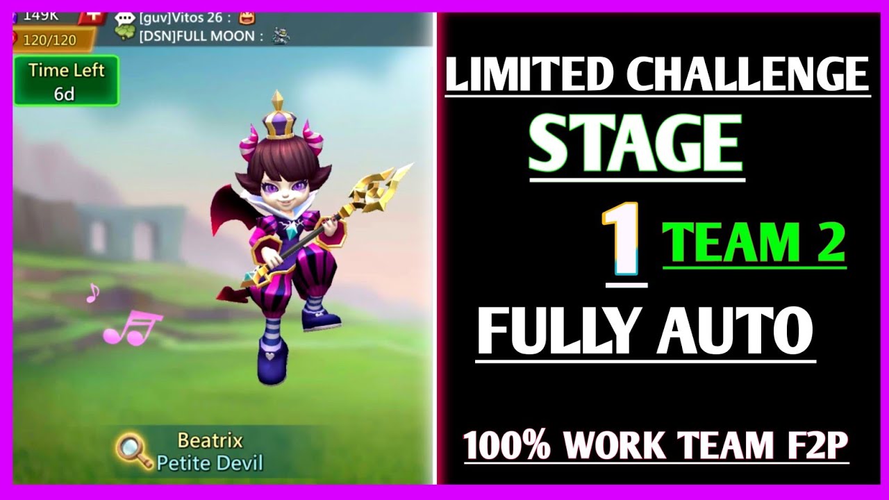 Lords mobile Petite Devil Stage Limitedchallenge stage 1 auto |Trick vs trick stage 1auto dreamgamer