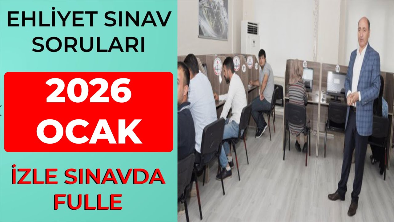 Ehliyet Sınav Soruları 2026 | Ocak Şubat Çıkmış MEB Ehliyet Sorularını Çözün