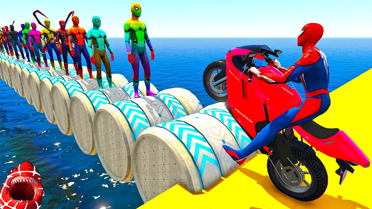 الرجل العنكبوت انقاذ باتمان Spider-Man Rescue batman vs iron man vs venom funny Game GTA 5 superhero