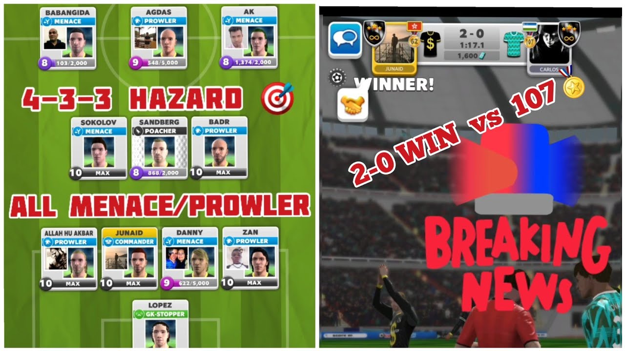 Score! Match - ALL Menace/Prowler 4-3-3 Formation VS 107 Gold🏅