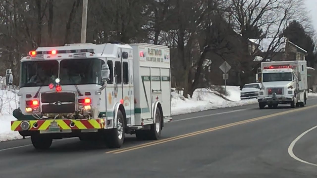 Fleetwood Fire Company Engine 45, Rescue 45 & Brush 45 Responding 3/7/19