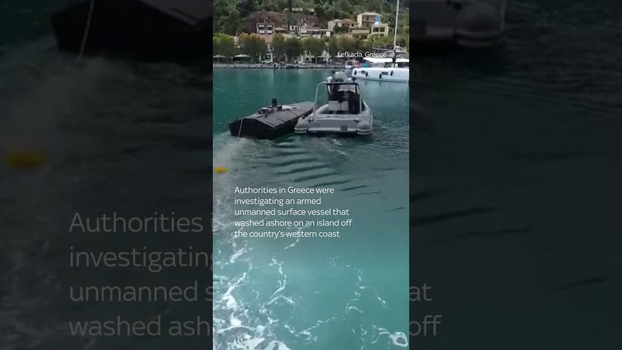 Mystery military sea drone found on Greek island