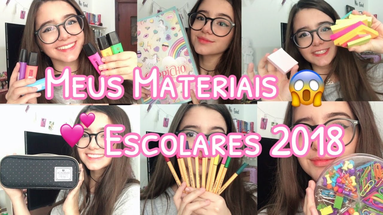 MEUS MATERIAIS ESCOLARES 2018|Lauraa Menezes🌸✨