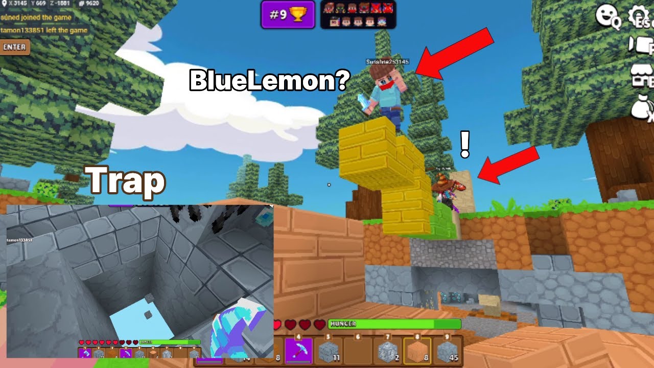 Two guys made a team. But I already have a trap set. [Part.3] #minefun #skywars #trap