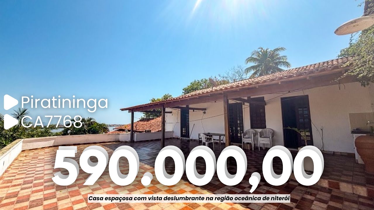 CASA AMPLA C/3 QTS EM PIRATININGA E VISTA PARA A REGI&Atilde;O OCE&Acirc;NICA DE NITER&Oacute;I I LUIS IM&Oacute;VEIS (CA7768)