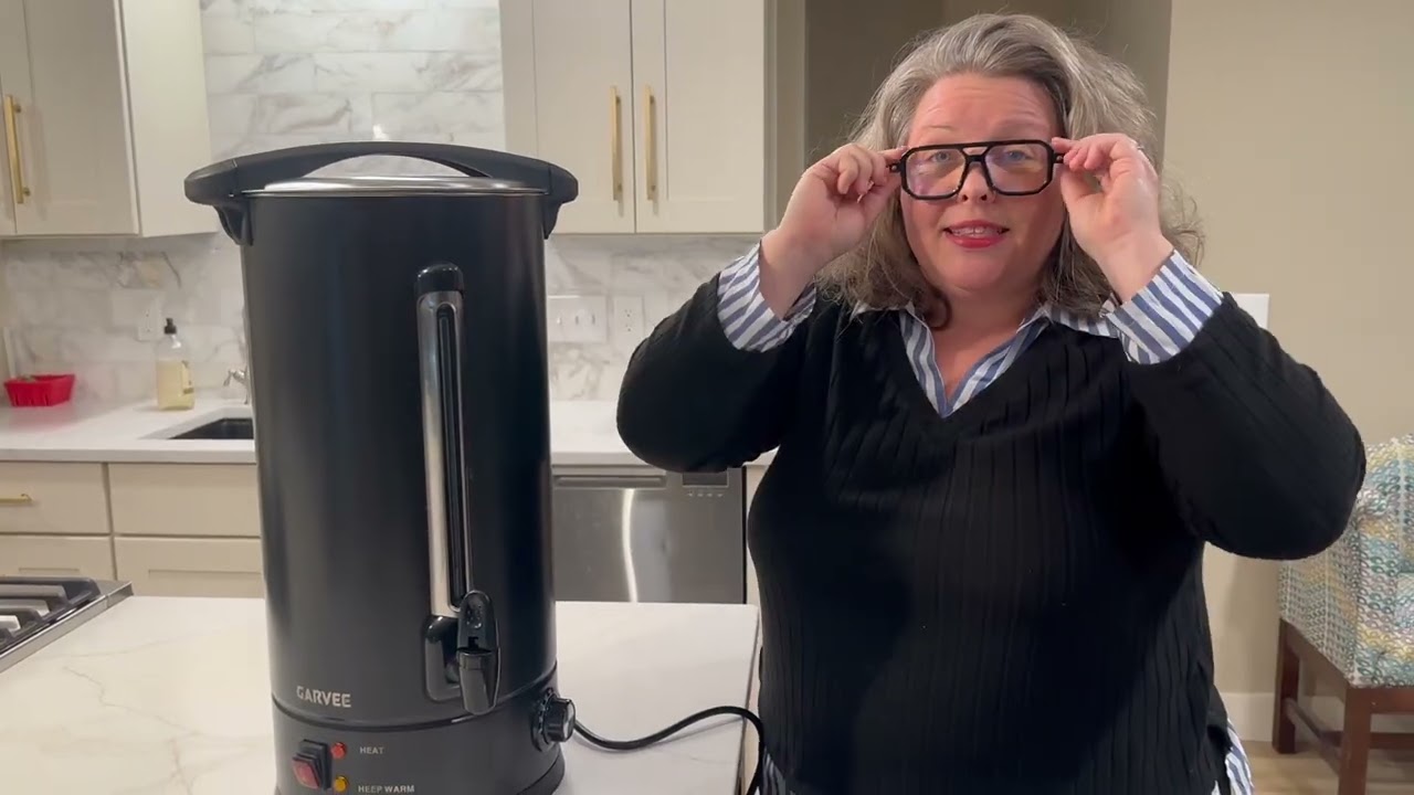 Обзор кофеварки Garvee на 110 чашек, изготовленной из нержавеющей стали, объемом 16 л/4,2 галлона.