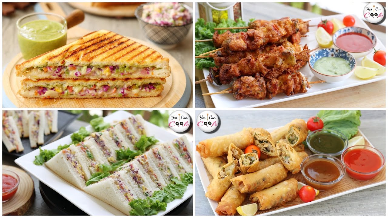 4 New Super Hit Ramadan Recipes 😍 Grilled Veg Sandwich, Chicken Sticks, Quick Sandwich & Keema Rolls