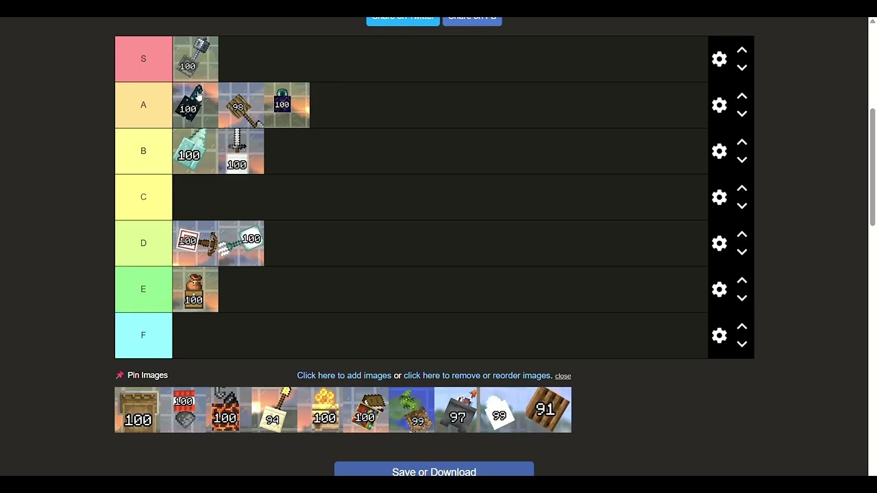 Mine clacks tier list