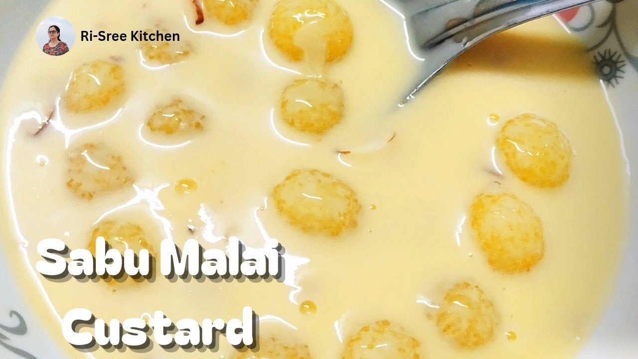 সাবুদানার মালাই কাস্টার্ড রেসিপি। Sabudana Sweet ll Sabudana Rasmalai ll #Custard 