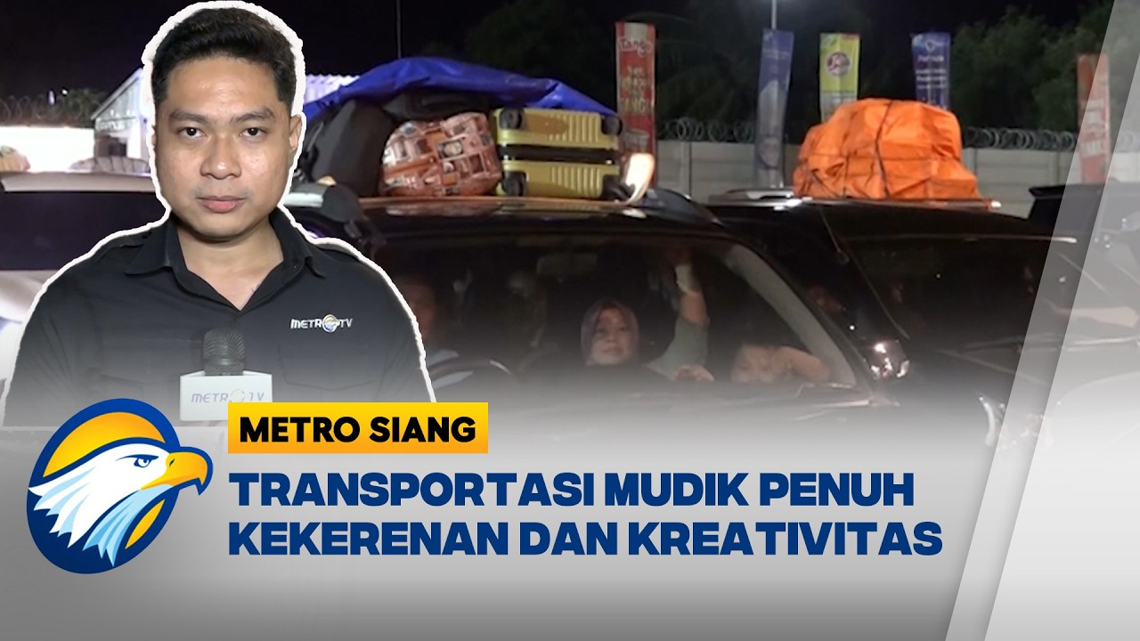 Pemudik Bawa Barang Di Atap Mobil Ramai Pelabuhan Merak [Metro Siang]