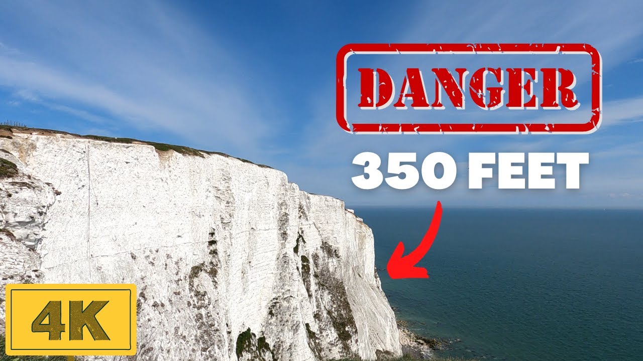 DOVER PRIORY STATION TO WHITE CLIFFS OF DOVER BY BICYCLE 4K 60FPS