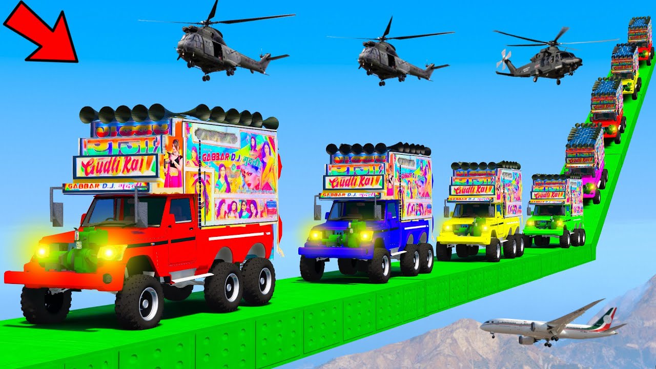 GTA-5 World's Highest 😱😳😱दुनिया का सबसे ऊंचा !! IMPOSSIBLE SUPER MEGA RAMP 😳CHALLENGE !! INDIAN DJ
