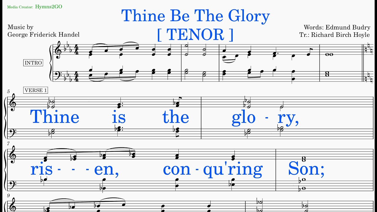 Thine Is The Glory (Handel - Budry) [v1] Tenor