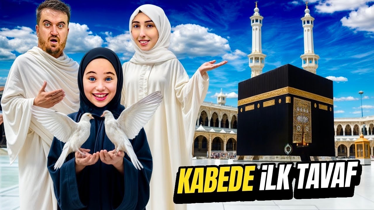 ELİF SİNEM KABEDE İLK TAVAF !! UMREDE SİZLERLE TAVAF YAPTIK !! 