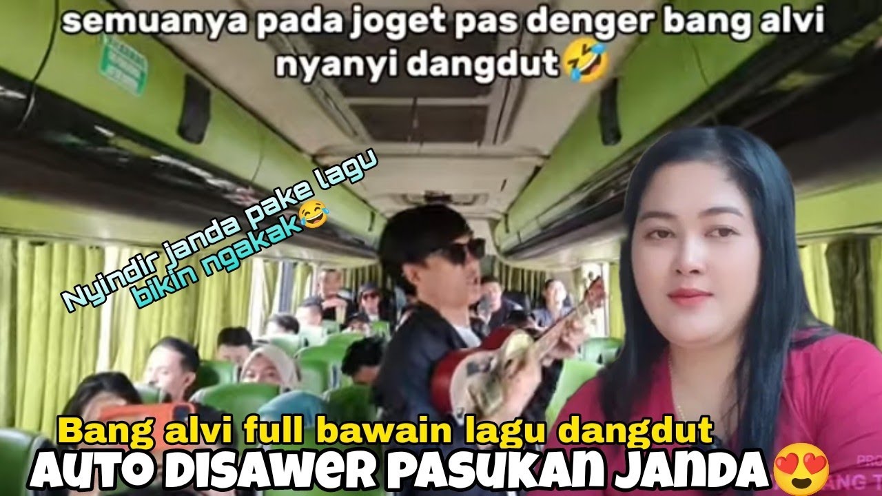PENGAMEN ANYER//BIKIN NGAKAK BANG ALVI NYINDIR JANDA PAKE LAGU DANGDUT 😍😂