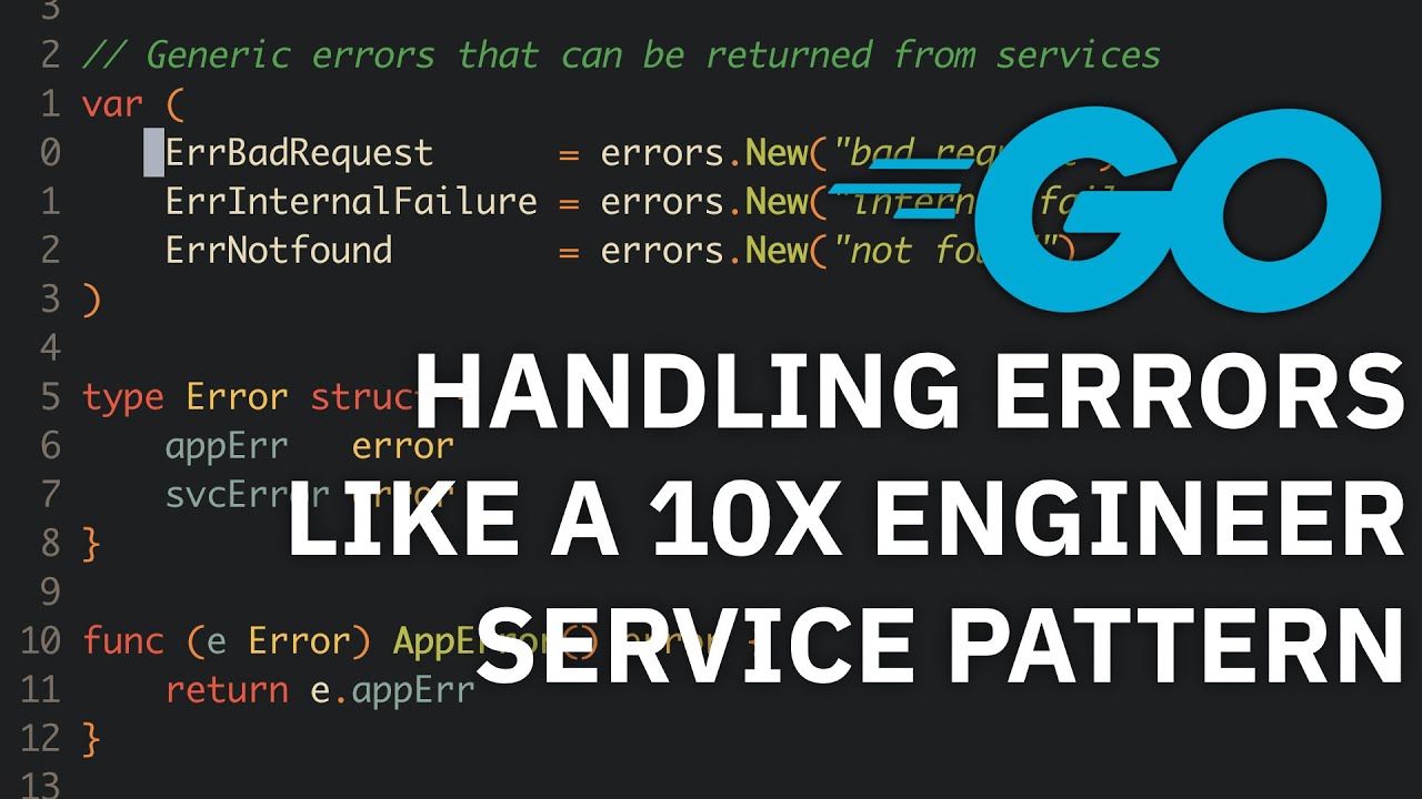 Обработка ошибок КАК 10-кратный ИНЖЕНЕР в Golang — шаблон сервиса Golang