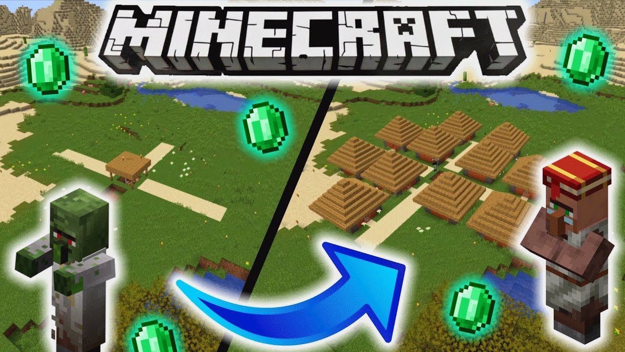 Minecraft Dorf selber Bauen + Dorfbewohner 👨‍🌾💰 || Tutorial 1.14+ (Survival Modus)