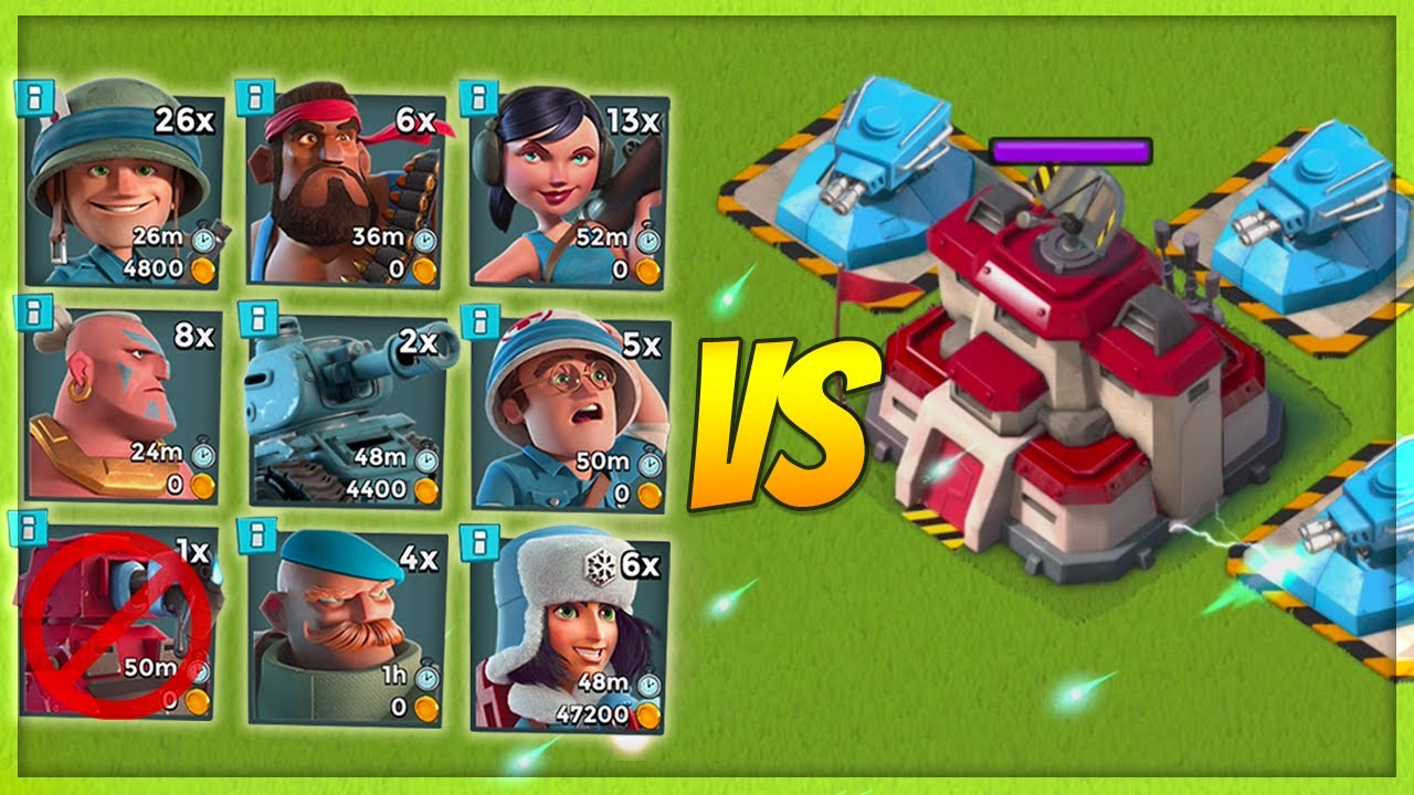 Boom Beach 3 MAX Shock Blasters VS EVERY SINGLE Troop! Insane Shock Damage!